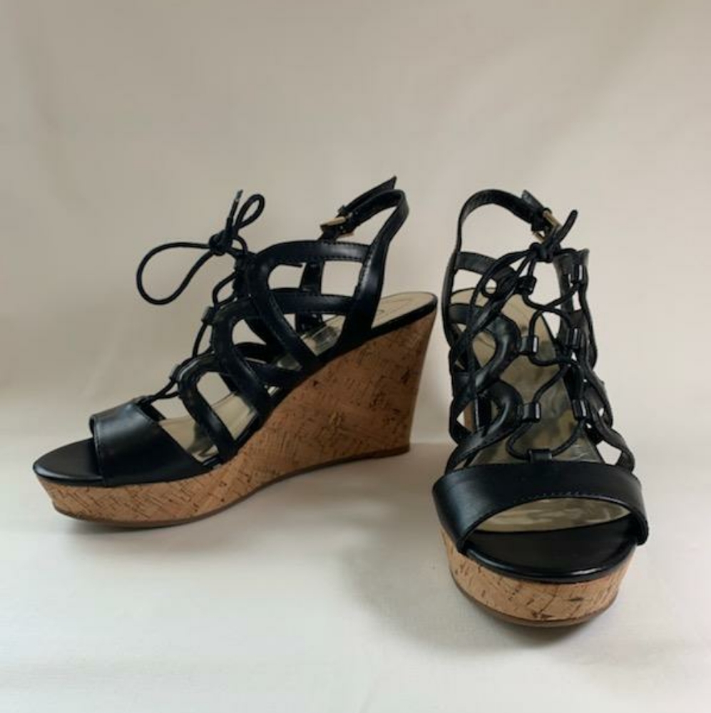 GUESS Black Wedges